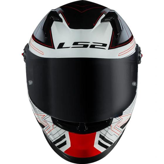 Imagem de Capacete ls2 ff358 s digital preto branco brilhante