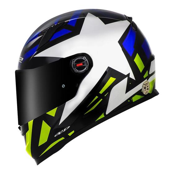 Imagem de Capacete LS2 FF358 Starwar Azul Brilhante Masculino e Feminino Fechado