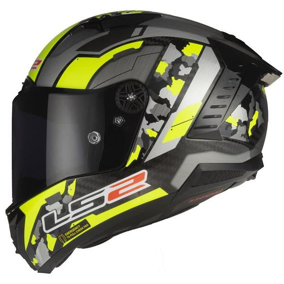 Imagem de Capacete Ls2 Ff805 Thunder C Space Carbono Speed Amarelo