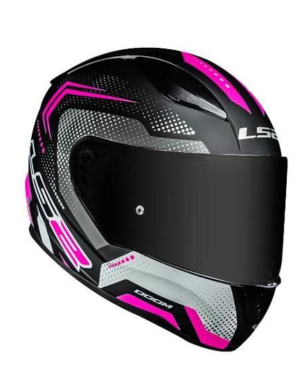 Imagem de Capacete Ls2 Rapid Ff353 Doom Matte Preto/Rosa - 62 (GG)