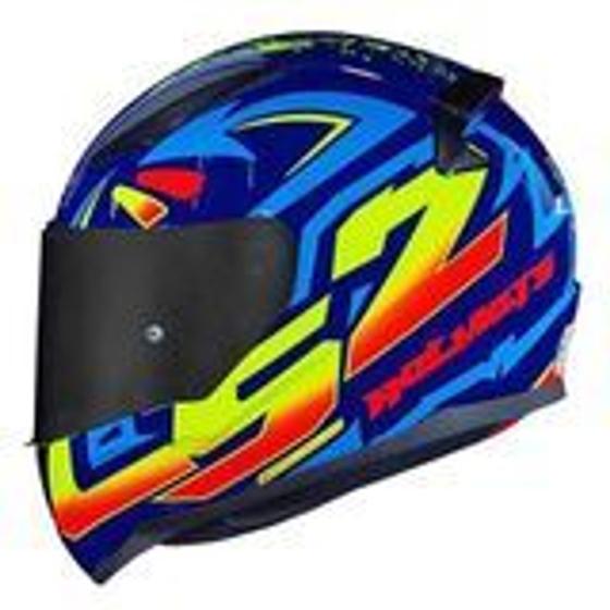 Imagem de Capacete LS2 Rapid FF353 Tagline  azul Amarelo N,58