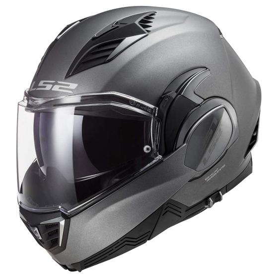 Capacete LS2 Valiant II Modular - Titanium Fosco - Tamanho PP Menor preço em Capacete LS2 Valiant II Modular - Titanium Fosco - Tamanho PP