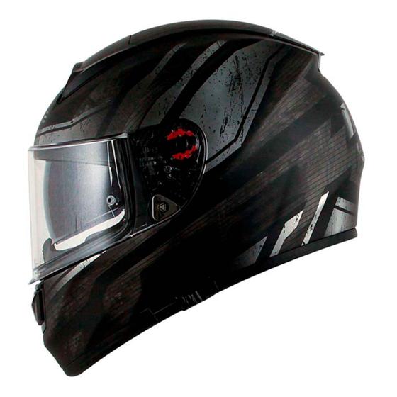 Imagem de Capacete LS2 Vector FF397 Evo Razor Preto/Cinza Fosco (Tri-composto)