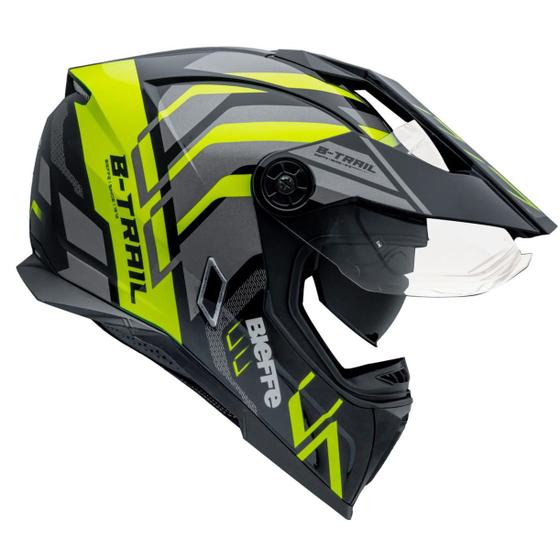 Imagem de Capacete Masculino Bieffe B-Trail Defender Amarelo Moto Pala