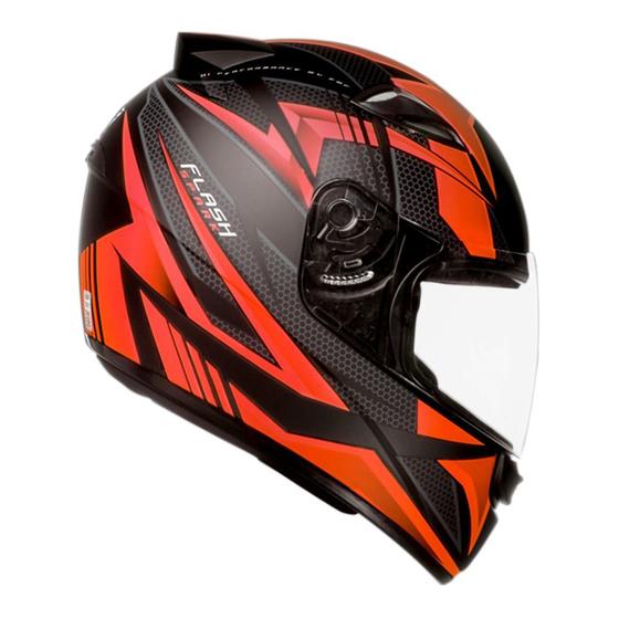 Imagem de Capacete Masculino Ebf Spark New Spark Flash Vermelho Fosco Moto