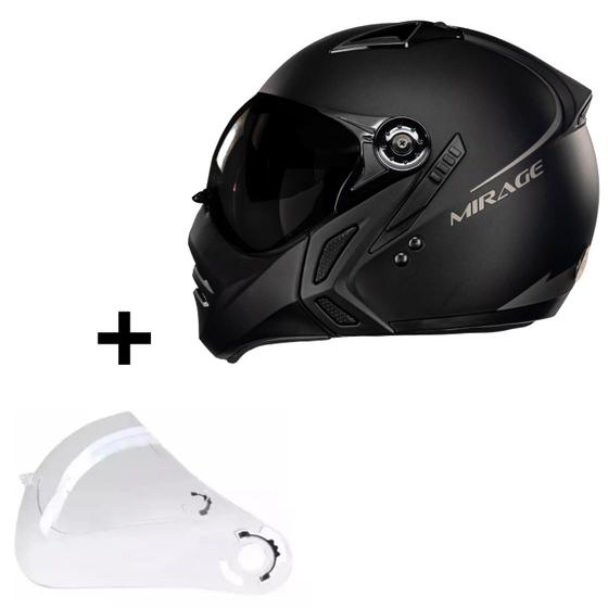 Imagem de Capacete Masculino Feminino Peels Mirage Preto Fosco Viseira