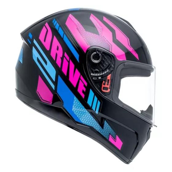 Imagem de Capacete Masculino Fly Drive 2 Hg Atitude Rosa Fechado