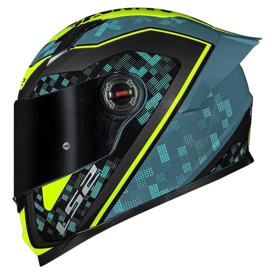 Imagem de Capacete Masculino Ls2 Ff358 S Striker Azul Spoiler Moto