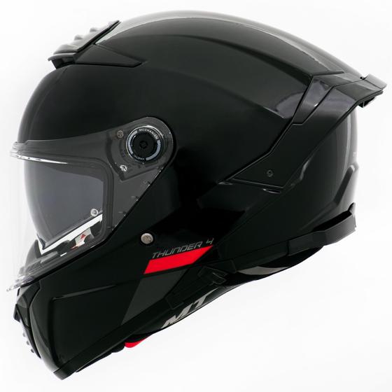 Imagem de Capacete Masculino MT Thunder 4 Preto Brilho Esportivo Moto