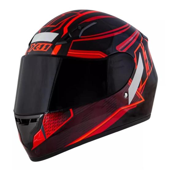 Imagem de Capacete Masculino X11 Trust Pro 11 Preto Vermelho