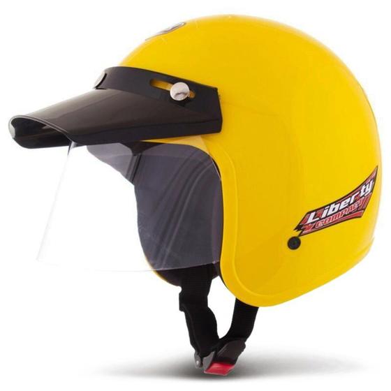 Imagem de Capacete moto Aberto feminino Compact Pro Tork com pala e viseira cristal para biz scooter e vespa 