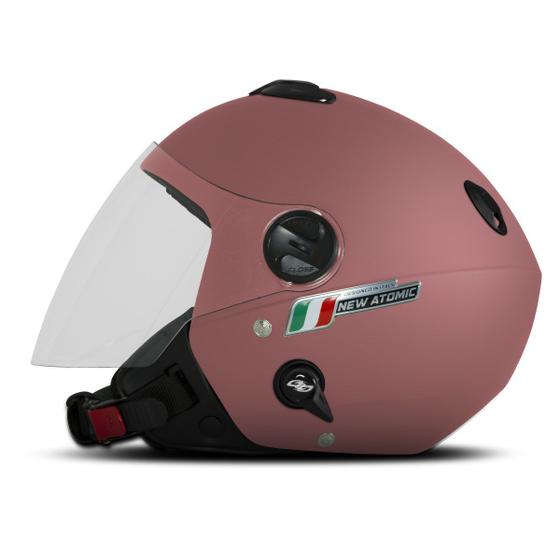 Imagem de Capacete Moto Aberto Feminino Masculino Motociclista Pro Tork New Atomic Elite Urbano Italian Design