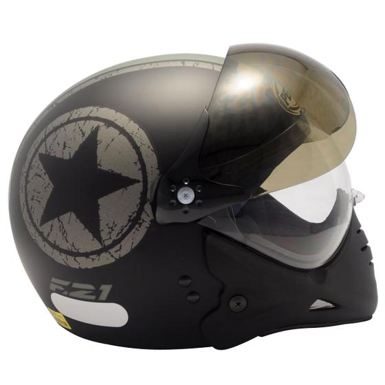 Capacete Moto Aberto Peels F-21 Us Navy Preto Fosco Com Duas Viseiras Menor preço em Capacete Moto Aberto Peels F-21 Us Navy Preto Fosco Com Duas Viseiras