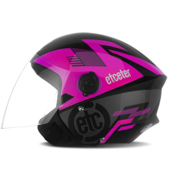 Imagem de Capacete Moto Aberto Urbano Etceter Open Masculino Feminino Clássico Compacto Passeio Confortável