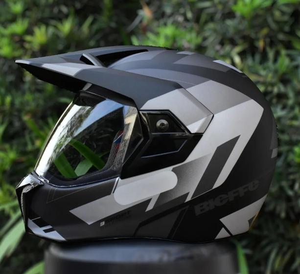 Capacete Moto Bieffe 3Sport React Preto Fosco Grafite Menor preço em Capacete Moto Bieffe 3Sport React Preto Fosco Grafite