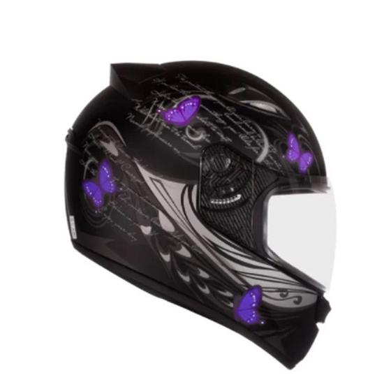 Imagem de Capacete Moto Ebf Spark Borboleta Fechado com Entradas de ar