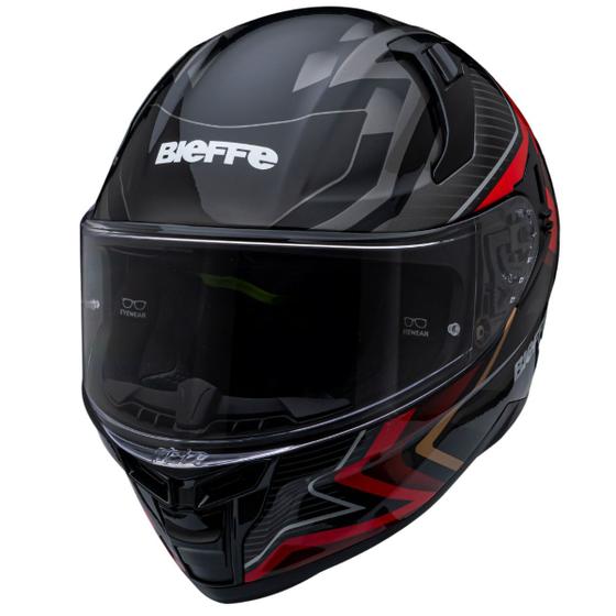 Imagem de Capacete Moto Fechado Bieffe Premium B-Fast Strak Vermelho