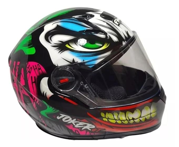 Imagem de Capacete Moto Fechado Fw3 Gt Joker Coringa Brilhante Tama 56