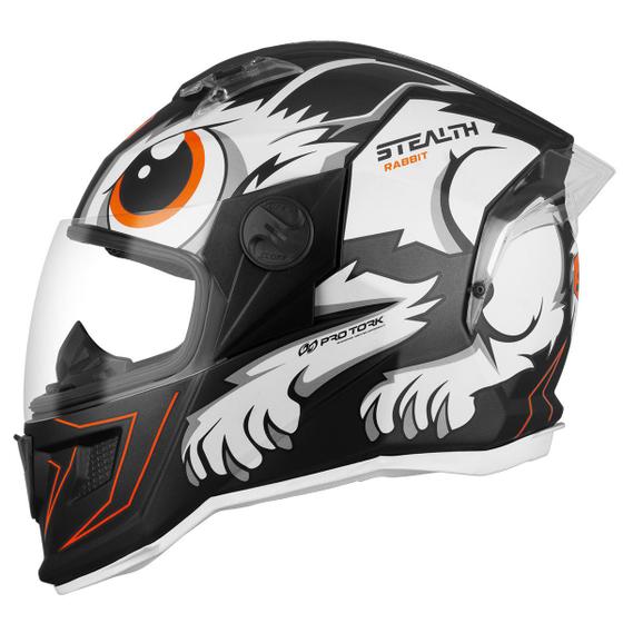 Imagem de Capacete Moto Fechado Integral Adulto Esportivo Stealth Rabbit Brilhante Modelo novo 2022  