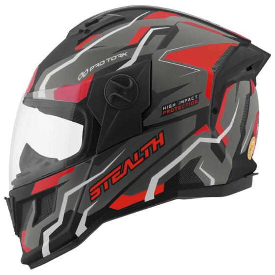 Capacete Moto Fechado Masculino Feminino Pro Tork Stealth Hawk Com Viseira Cristal e Narigueira Menor preço em Capacete Moto Fechado Masculino Feminino Pro Tork Stealth Hawk Com Viseira Cristal e Narigueira
