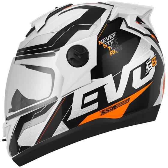 Imagem de Capacete Moto Fechado Pro Tork Evolution G8 Evo Com Narigueira Feminino Masculino