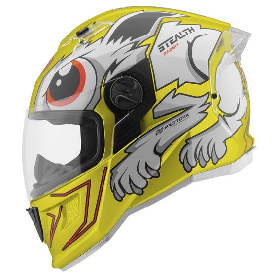 Imagem de Capacete Moto Fechado Stealth Rabbit Fosco Pro Tork Masculino Feminino Segurança Conforto