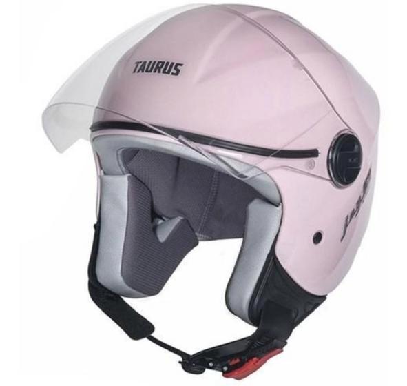 Capacete Moto Feminino Aberto Custom Vintage Joy 23 By Taurus Rosa C/ Acabamento Interno Couro Menor preço em Capacete Moto Feminino Aberto Custom Vintage Joy 23 By Taurus Rosa C/ Acabamento Interno Couro