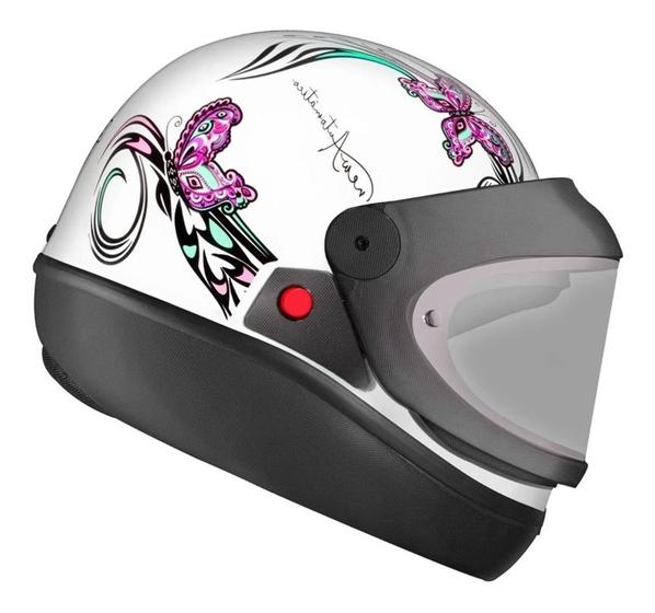 Capacete Moto Feminino Automático Ebf San Marino Borboleta C/ Selo Inmetro Menor preço em Capacete Moto Feminino Automático Ebf San Marino Borboleta C/ Selo Inmetro