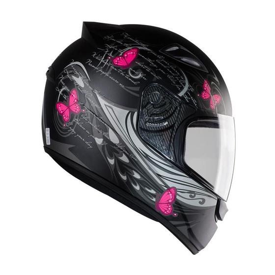 Imagem de Capacete Moto Feminino Ebf New Spark Borboleta Fechado