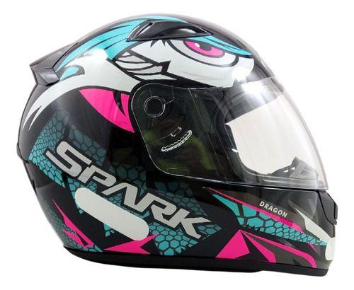 Imagem de Capacete Moto Feminino Ebf New Spark Esportivo C/ Narigueira