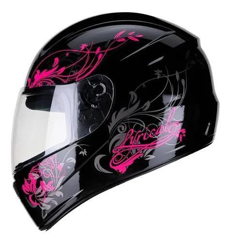 Imagem de Capacete Moto Feminino Fly F-9 Lyrical Preto Rosa