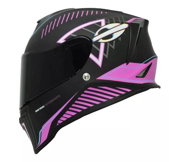 Imagem de Capacete Moto Feminino Mormaii M1 Glitch Fosco + Narigueira