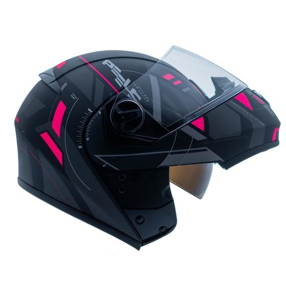 Capacete Moto Feminino Robocop Peels Urb-2 Urban Dynamic Preto Rosa ...