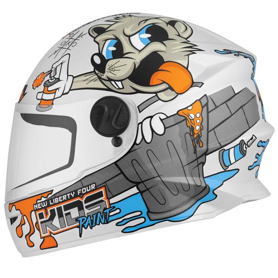 Imagem de Capacete Moto Infantil Fechado Liberty Four Kids Paint Fosco Pro Tork