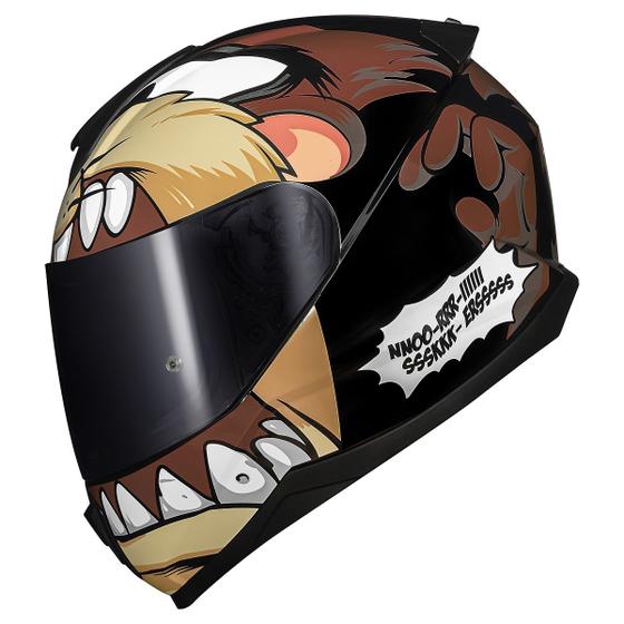 Imagem de Capacete Moto Masculin Fechado Norisk Razor Looney Tunes Taz