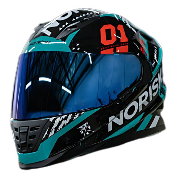 Imagem de Capacete moto norisk ff302 soul tokyo preto verde