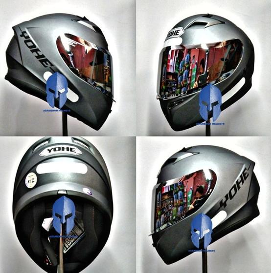 Capacete Moto Original Helt/Yohe Blade Street Polar Titanium TAMANHO 58 + Viseira Prata Menor preço em Capacete Moto Original Helt/Yohe Blade Street Polar Titanium TAMANHO 58 + Viseira Prata