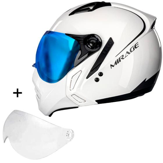 Capacete Moto Peels Mirage New Classic Esportivo com Óculos Interno ...