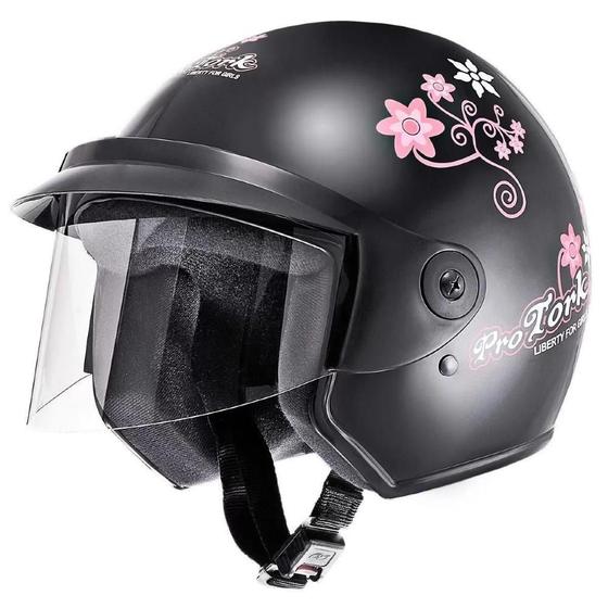 Capacete Moto Pro Tork Aberto Feminino Liberty Three For Girls 56 Menor preço em Capacete Moto Pro Tork Aberto Feminino Liberty Three For Girls 56