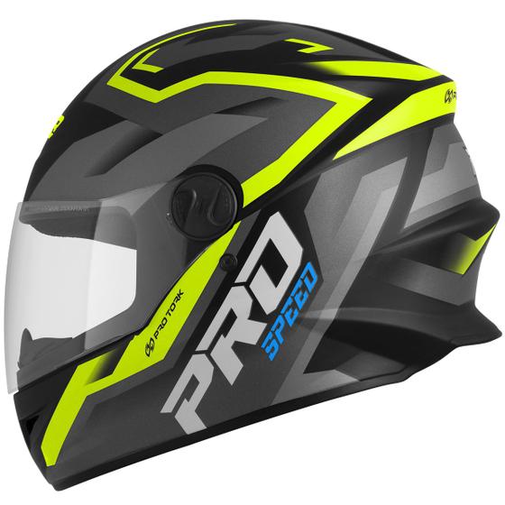 Imagem de Capacete Moto Pro Tork Fechado Integral R8 Pro Speed Fosco Masculino Feminino Viseira Transparente