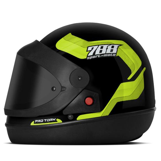 Imagem de Capacete Moto Sport 788 Modelo Modelo Tipo San Marino Viseira Fumê Abertura Automática com 1 toque