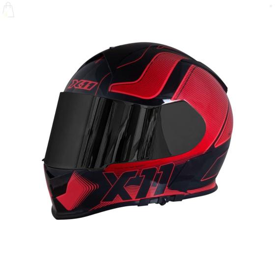 Imagem de Capacete Moto X11 Unissex Revo Pro Tronix Com Viseira Extra