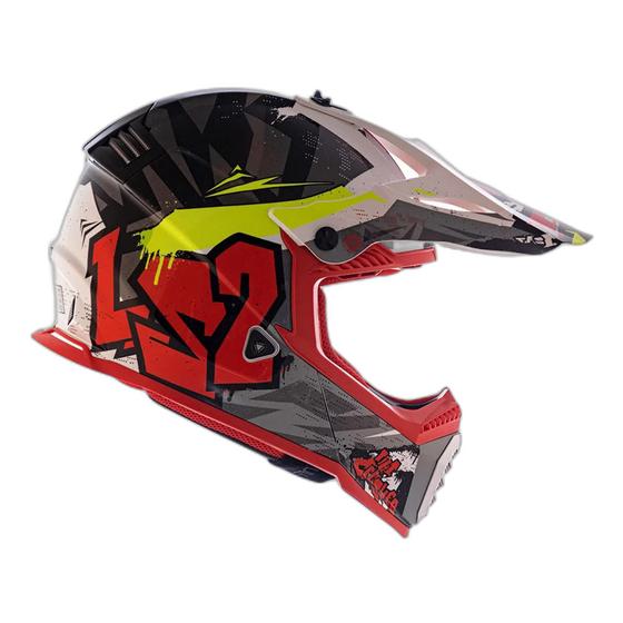 Imagem de Capacete Motociclista Para Trilha Ls2 Mx437 Crusher Vermelho