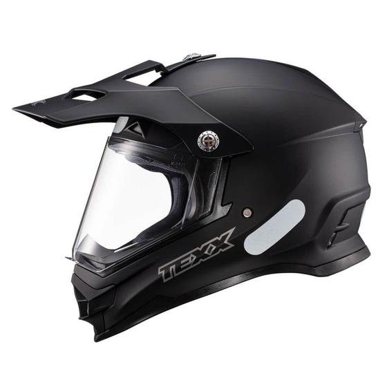 Imagem de Capacete Motociclista Texx Carcara Preto Fosco Big Trail