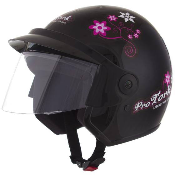 Imagem de Capacete Motociclista Urbano Aberto Feminino Masculino Pro Tork Liberty 3 para Passeios Oferta