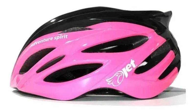 Imagem de Capacete mtb preto/rosa neon tam 56-60 jt-w17