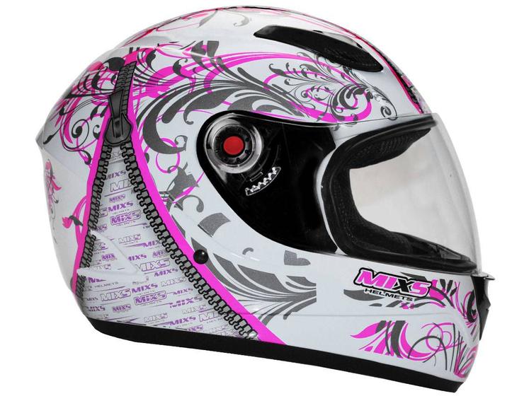 Imagem de Capacete MX Fokker Racing Girls Mixs Branco e Rosa