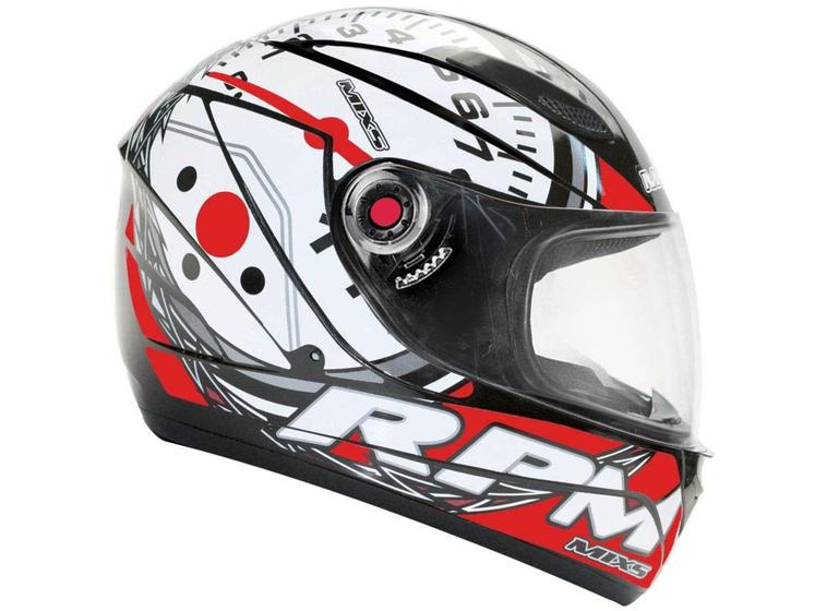 Imagem de Capacete MX Fokker RPM Mixs Preto e Branco - Tam. 58