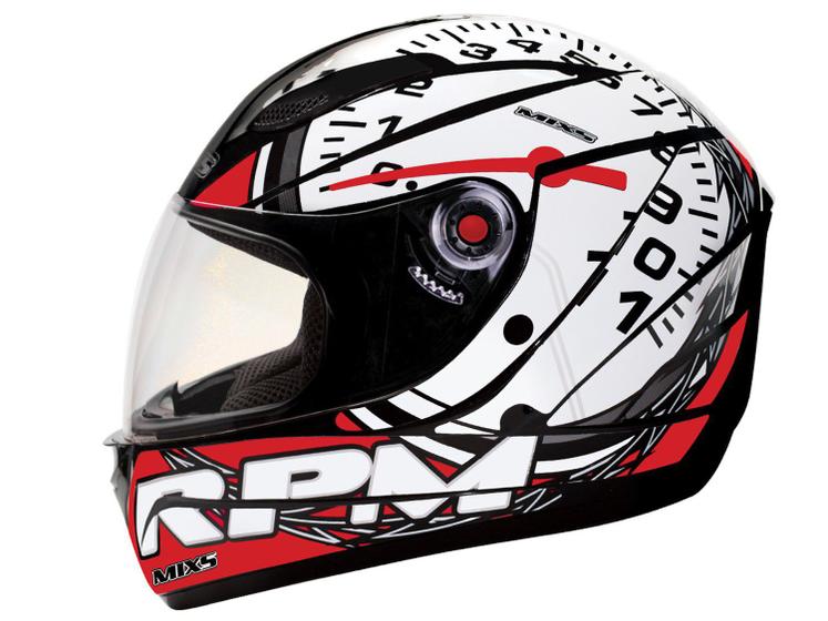 Imagem de Capacete MX Fokker RPM Mixs Preto e Branco