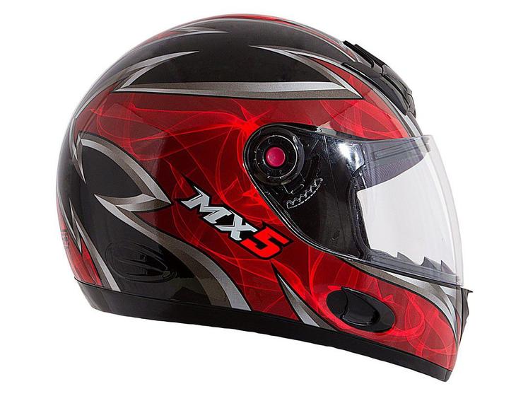 Imagem de Capacete MX5 Blade Mixs Preto e Vermelho Tam. 60